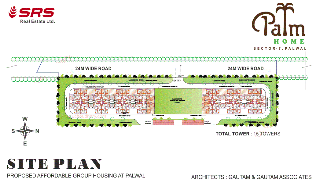 site plan of SRS Palm Homes Palwal